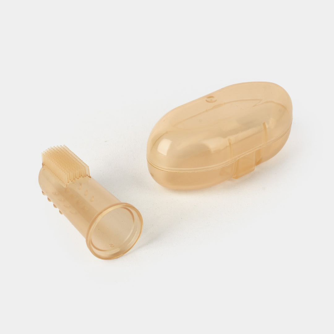 Soft Silicone Teething Toothbrush with Protective Travel Cap