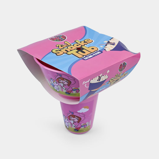 Snack Tub With Straw Cup