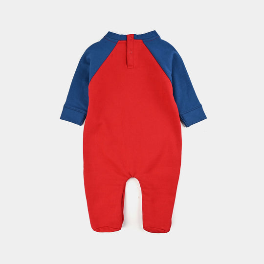 Infant Boys Fleece Romper Character - Red