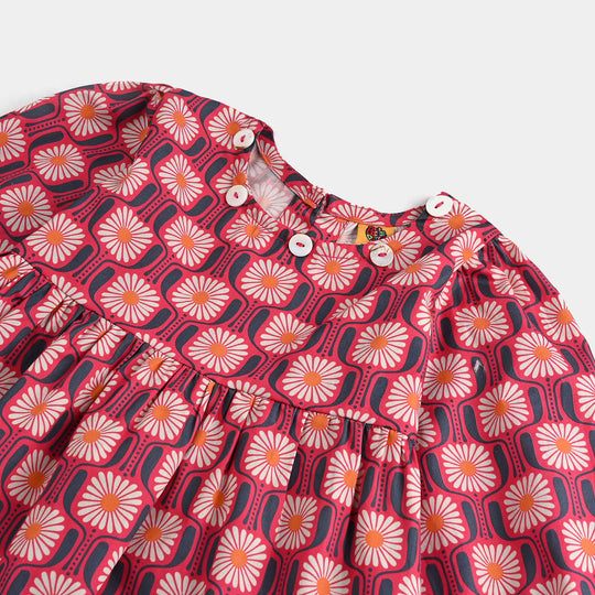 Girls Cotton Co-Ord Set - Pink