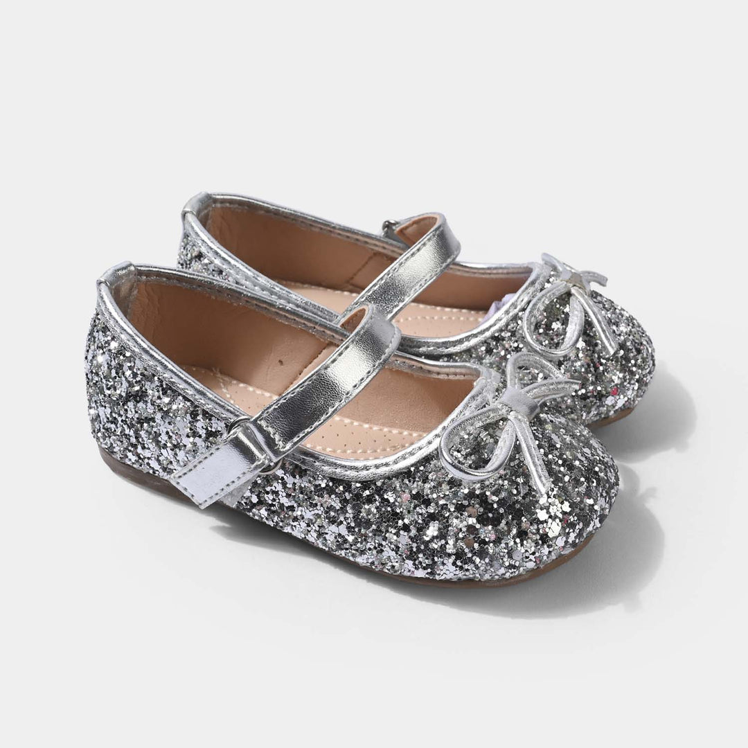 Girls Pumps 11-125-SILVER