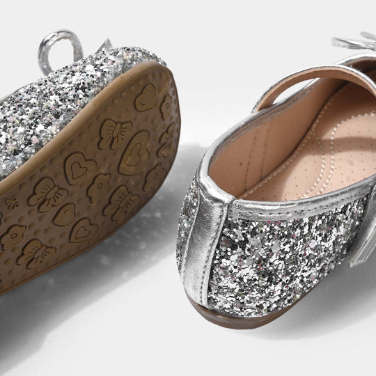 Girls Pumps 11-125-SILVER