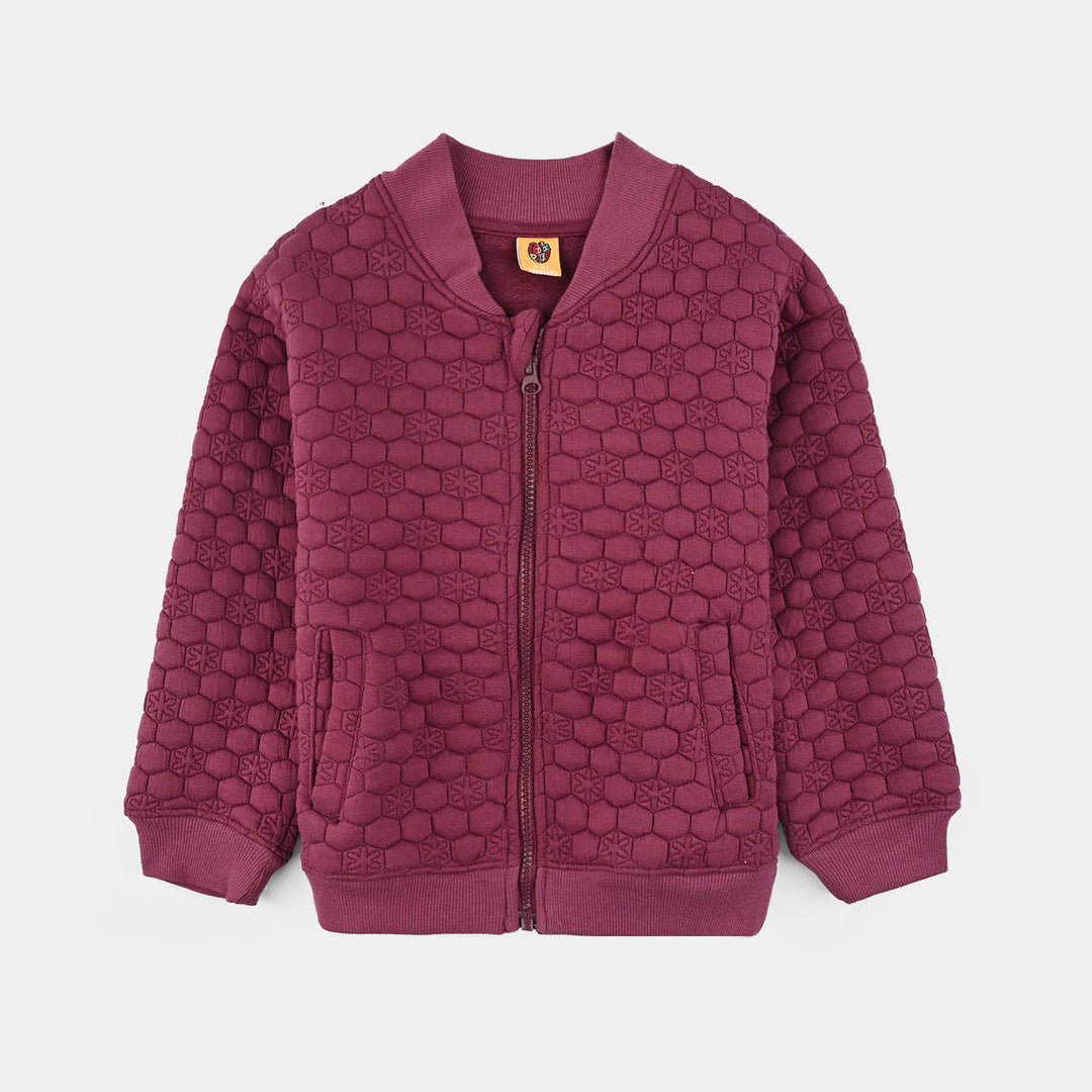 Girls Quilted Jacket Flower-Purple