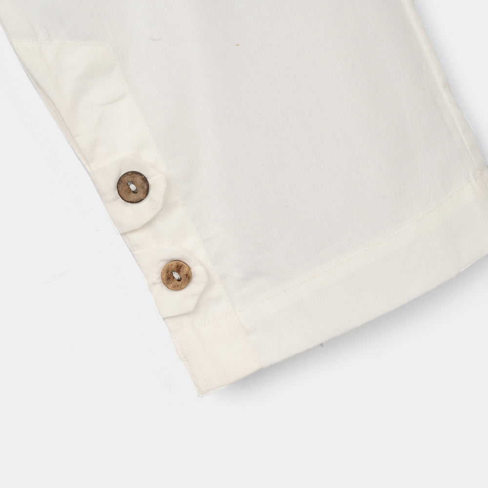 Girls Cotton Pants - White