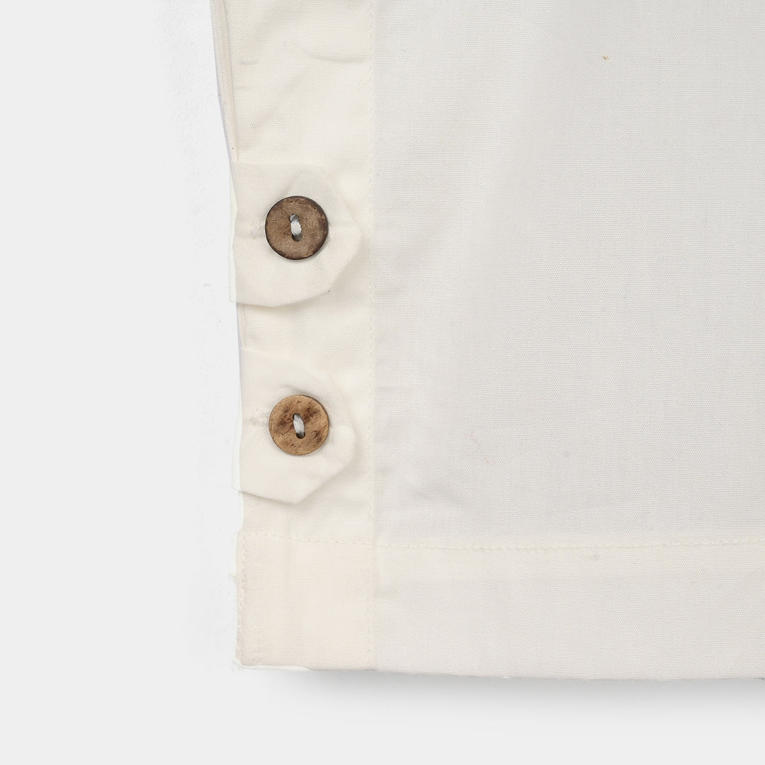 Girls Cotton Pants - White