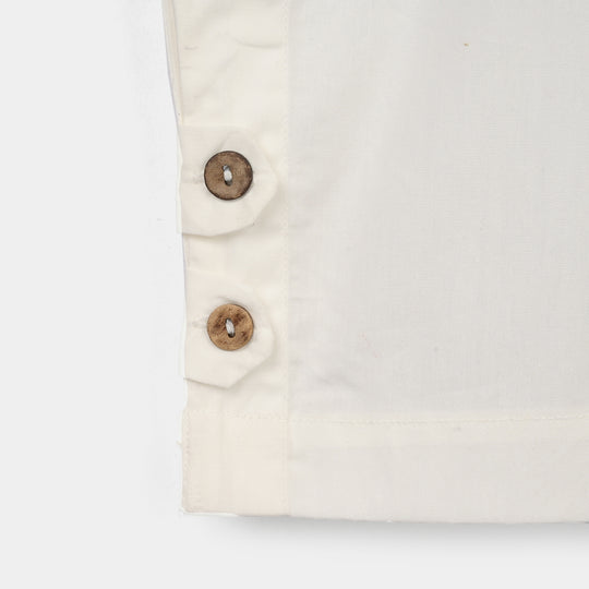 Girls Cotton Pants - White