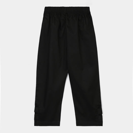 Girls Cotton Pants - Black