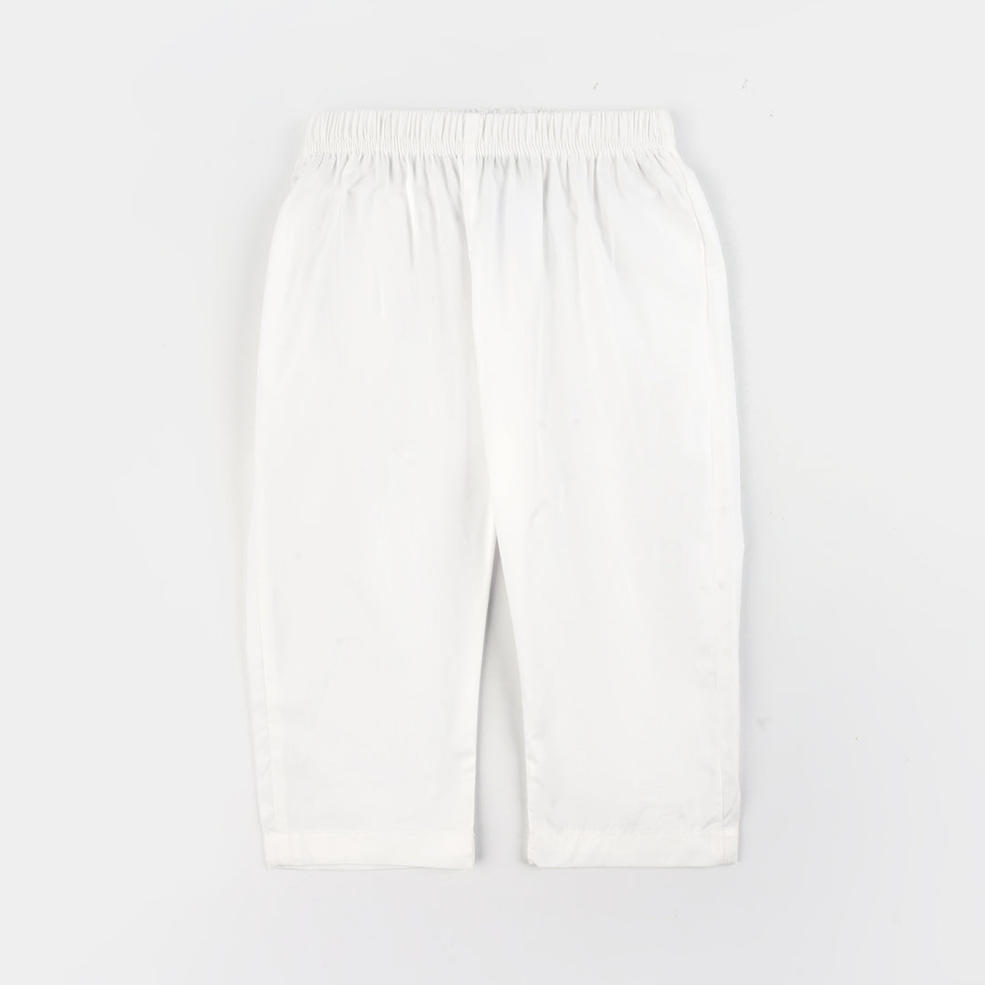 Infant Girls Cotton Casual Pant Basic - White