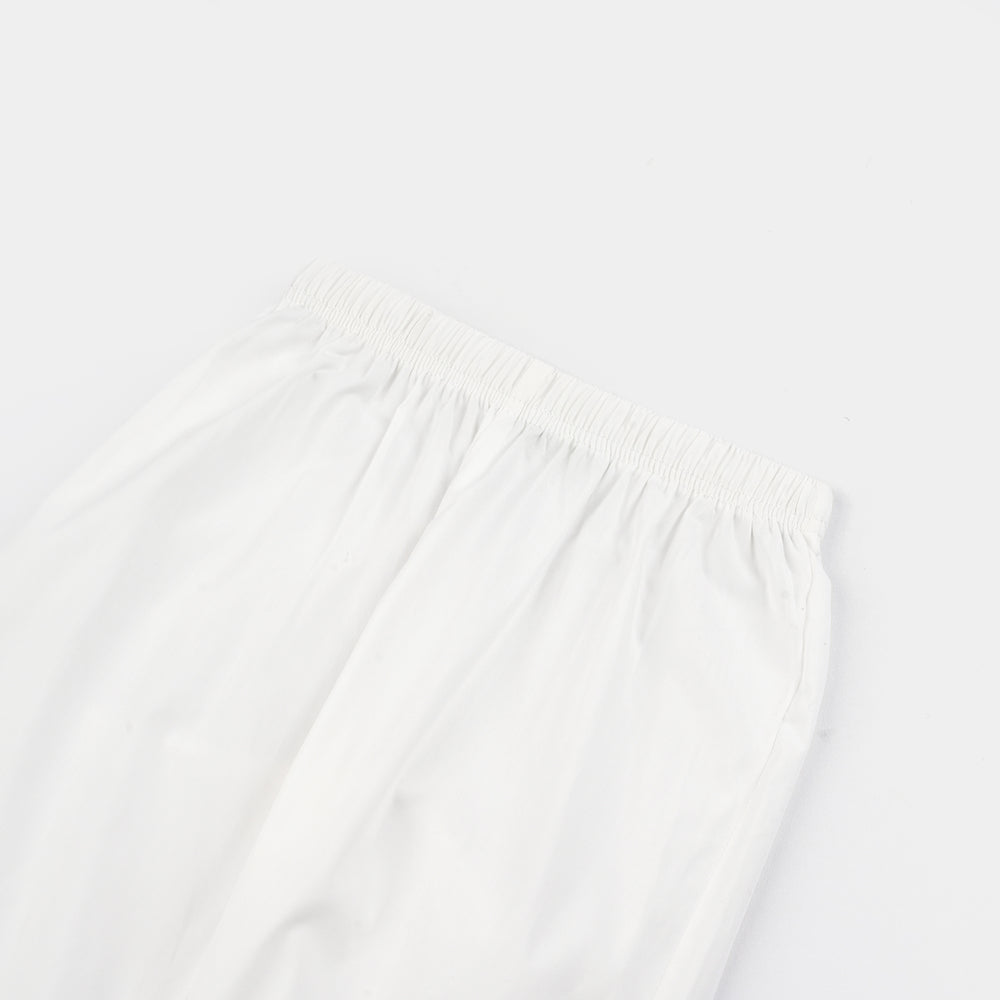 Infant Girls Cotton Casual Pant Basic - White