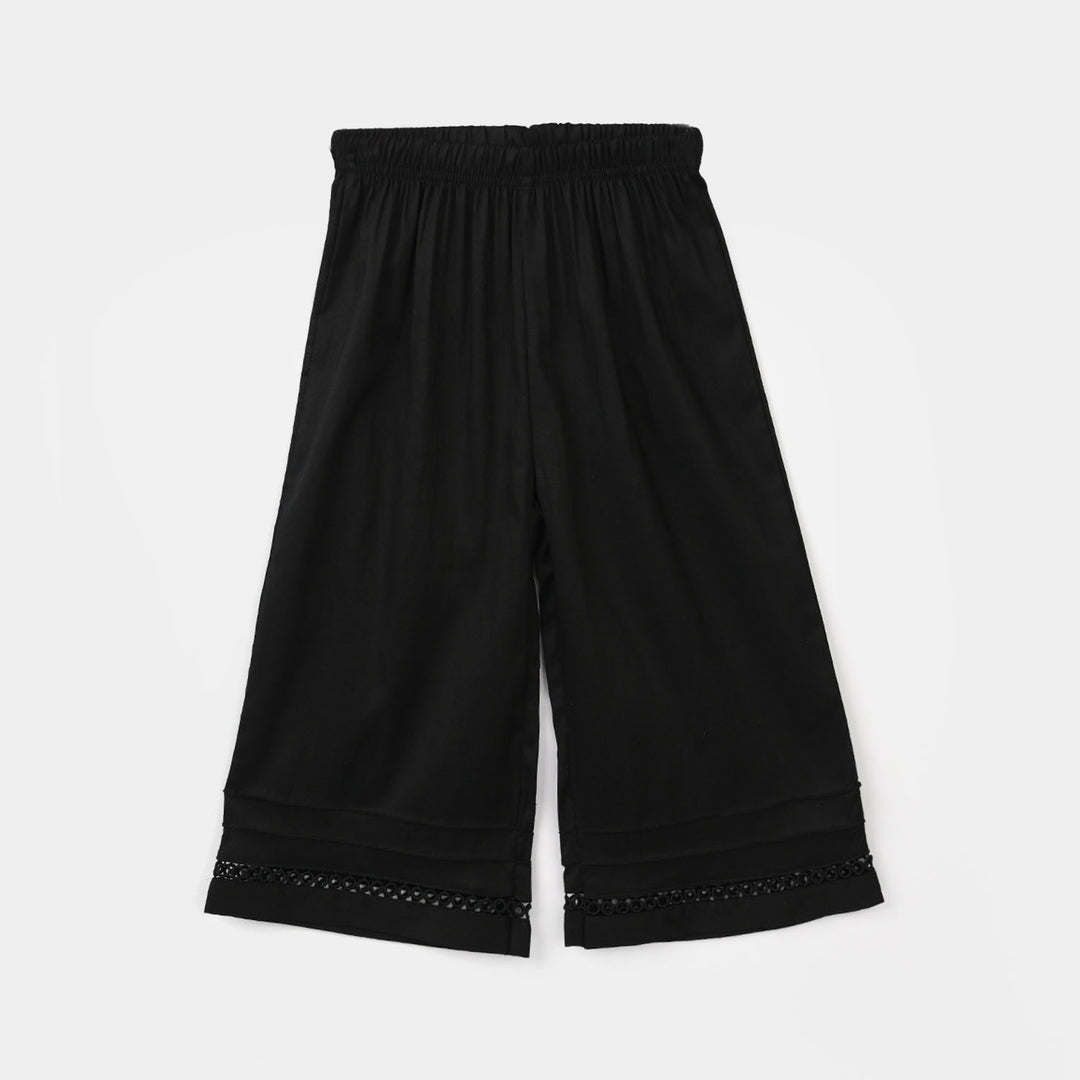 Infant Girls Cotton Culottes Pintex - Black