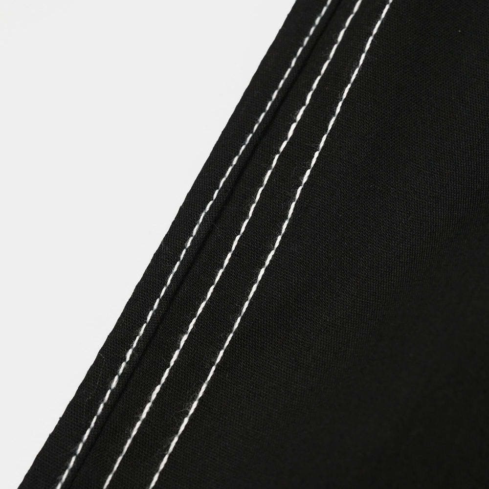 Infant Girls Cotton Pants Stitches - Black