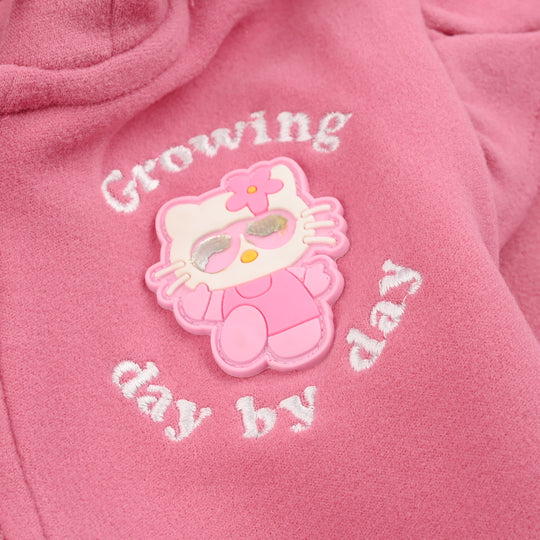 Infant Girls Velour Jacket Growing-Pink