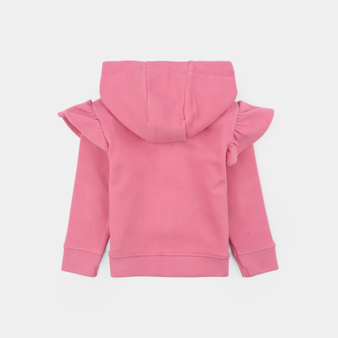 Infant Girls Velour Jacket Growing-Pink