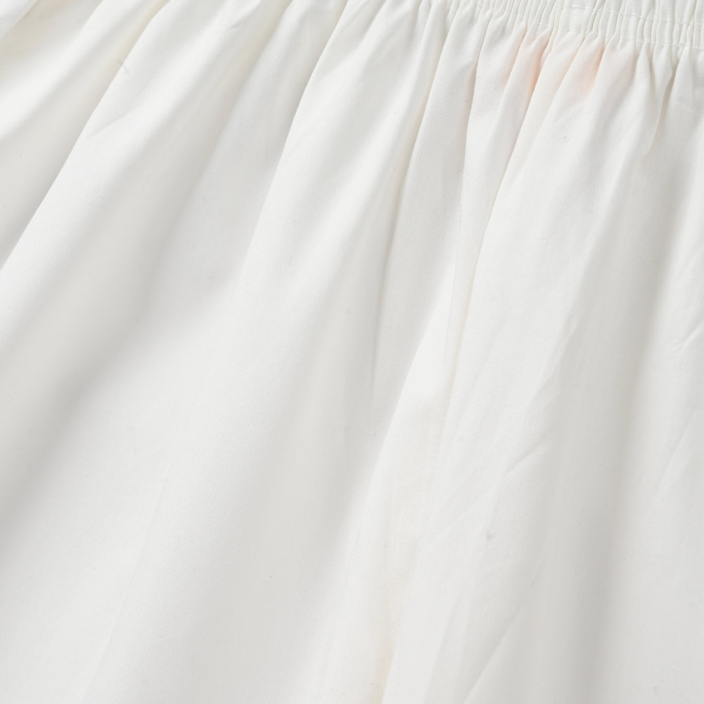 Girls Cotton Culottes Laces (White)