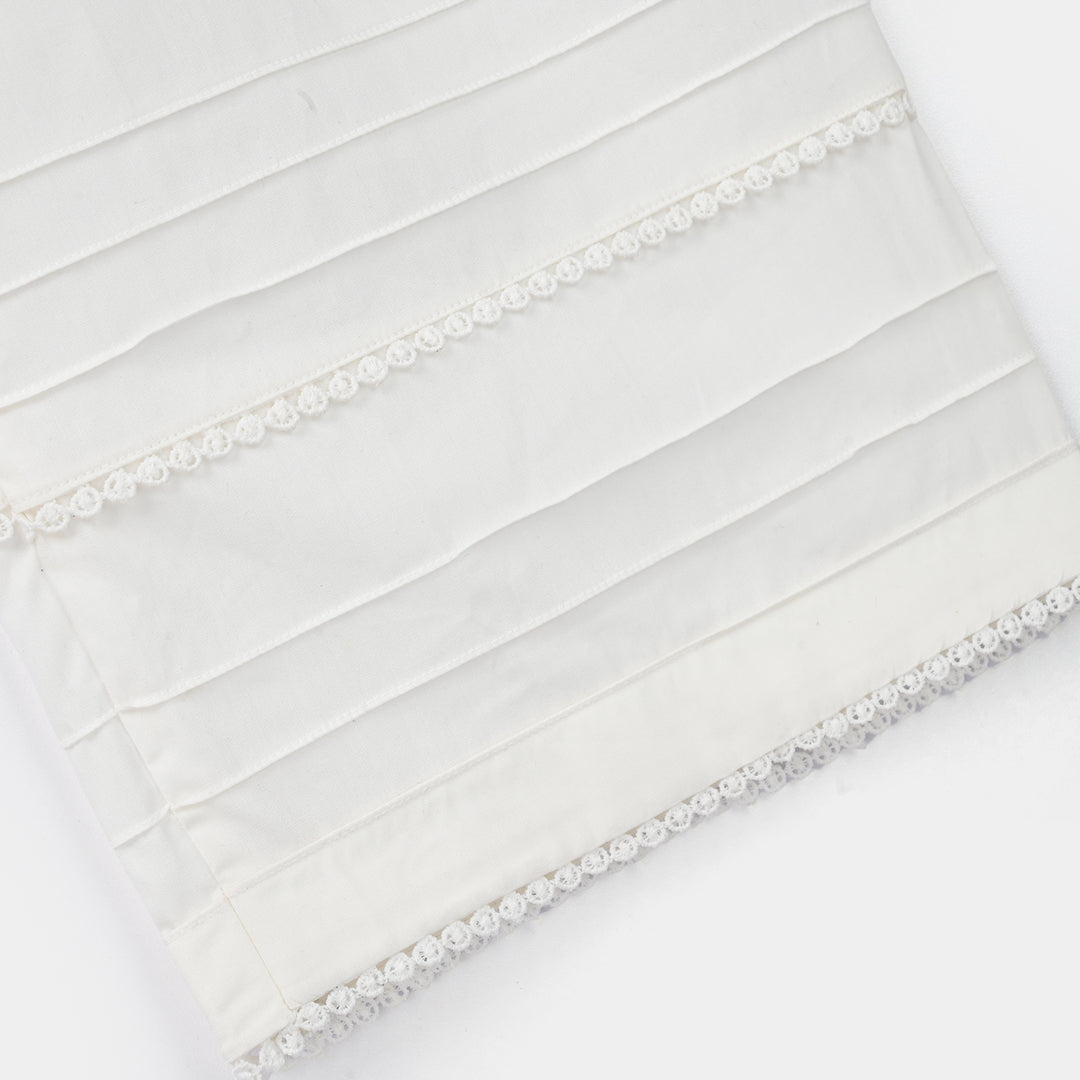 Girls Cotton Culottes Laces (White)