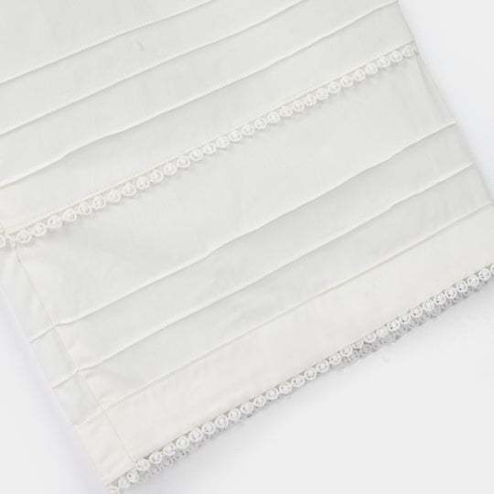 Girls Cotton Culottes Laces (White)