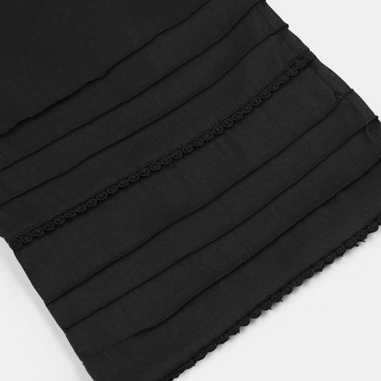 Girls Cotton Culottes (Laces) - Black