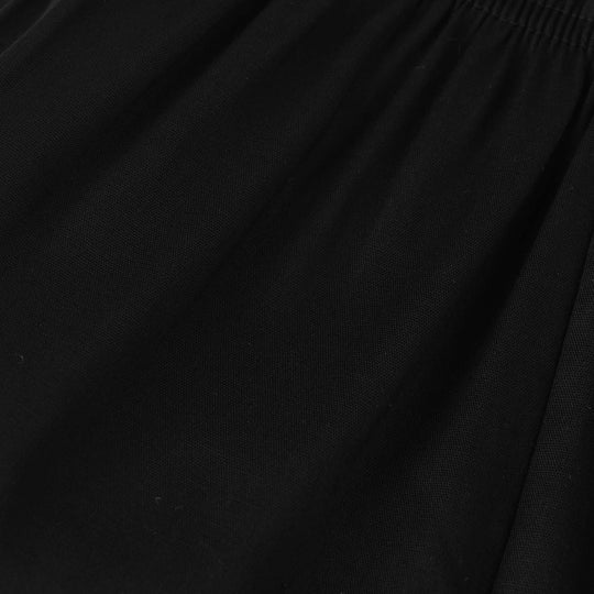 Infant Girls Cotton Culottes (Laces) - Black