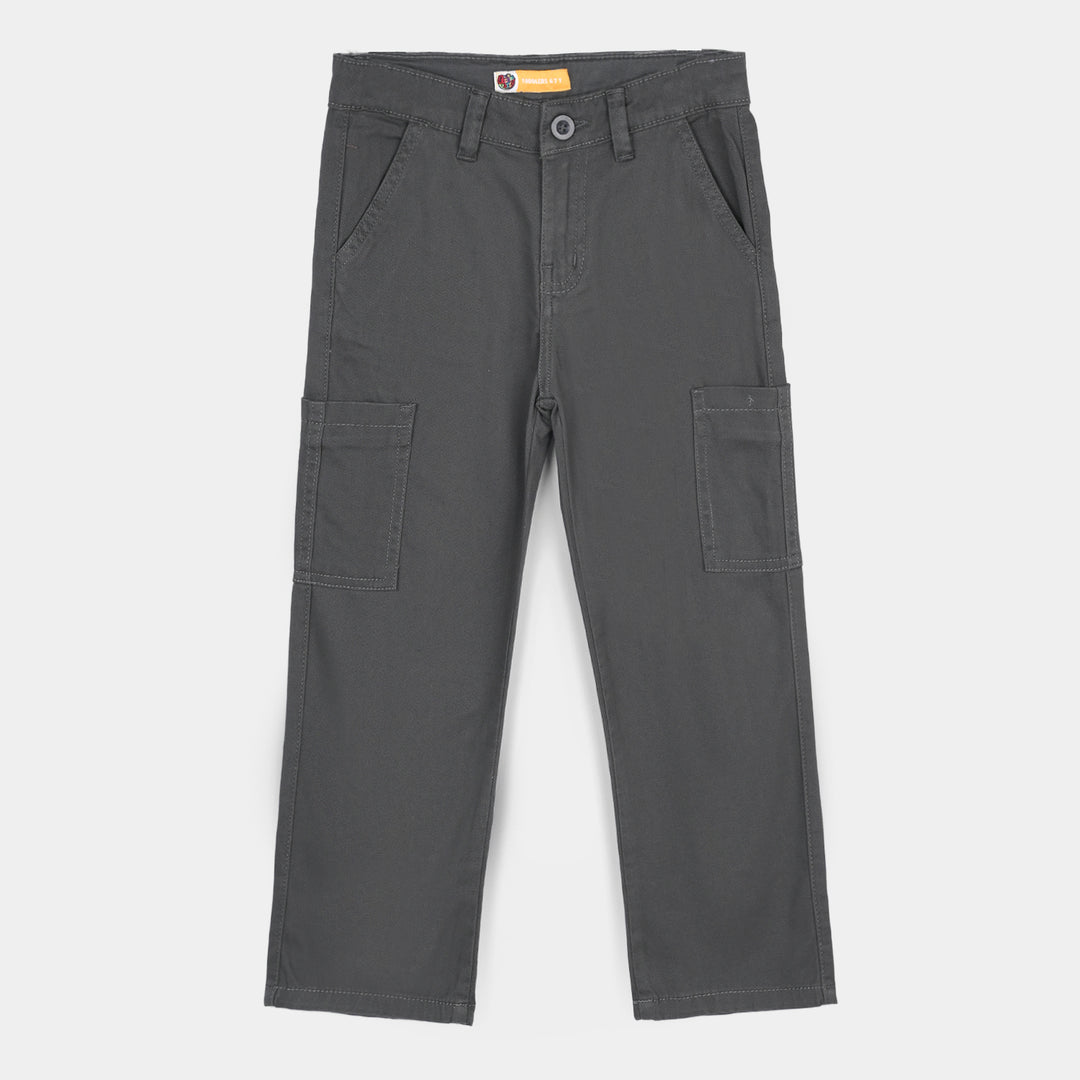 Boys Cotton Twill Pant – Dark Grey