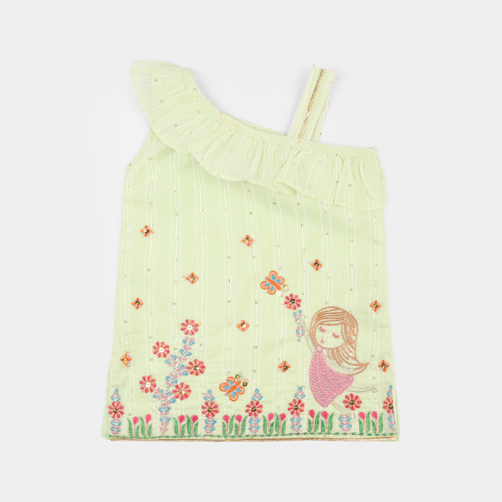 Infant Girls Poly Viscose 2Pcs (Gulistaan) – Pista