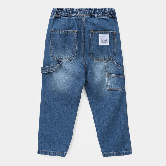 Boys Denim Stretch Pants (NYC SKATE) - Mid Blue