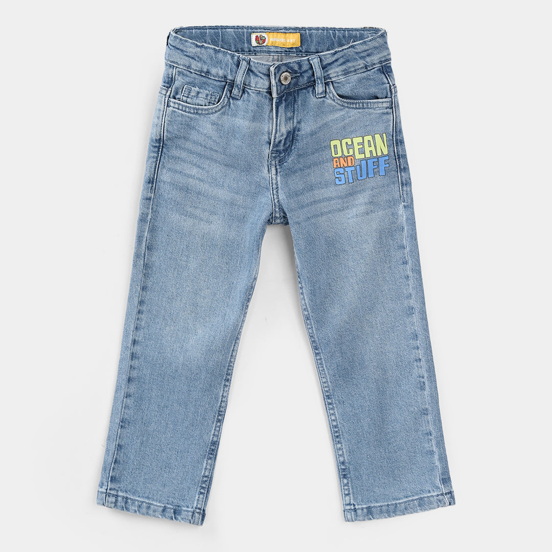 Boys Denim Stretch Pants (OCEAN & STUFF) - Light Blue