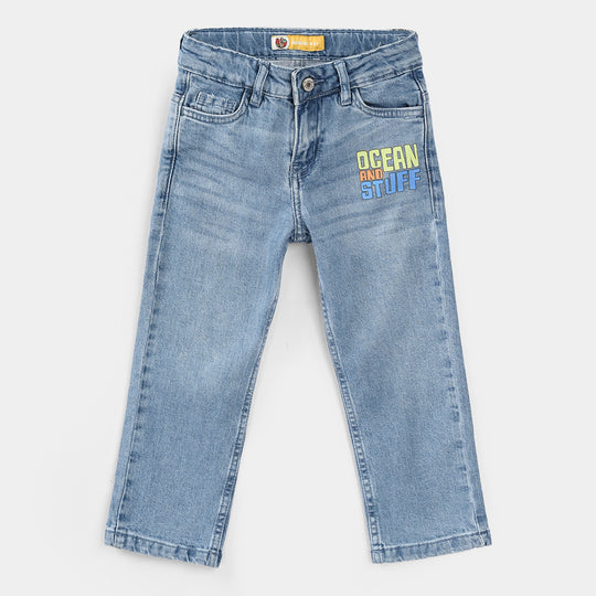 Boys Denim Stretch Pants (OCEAN & STUFF) - Light Blue