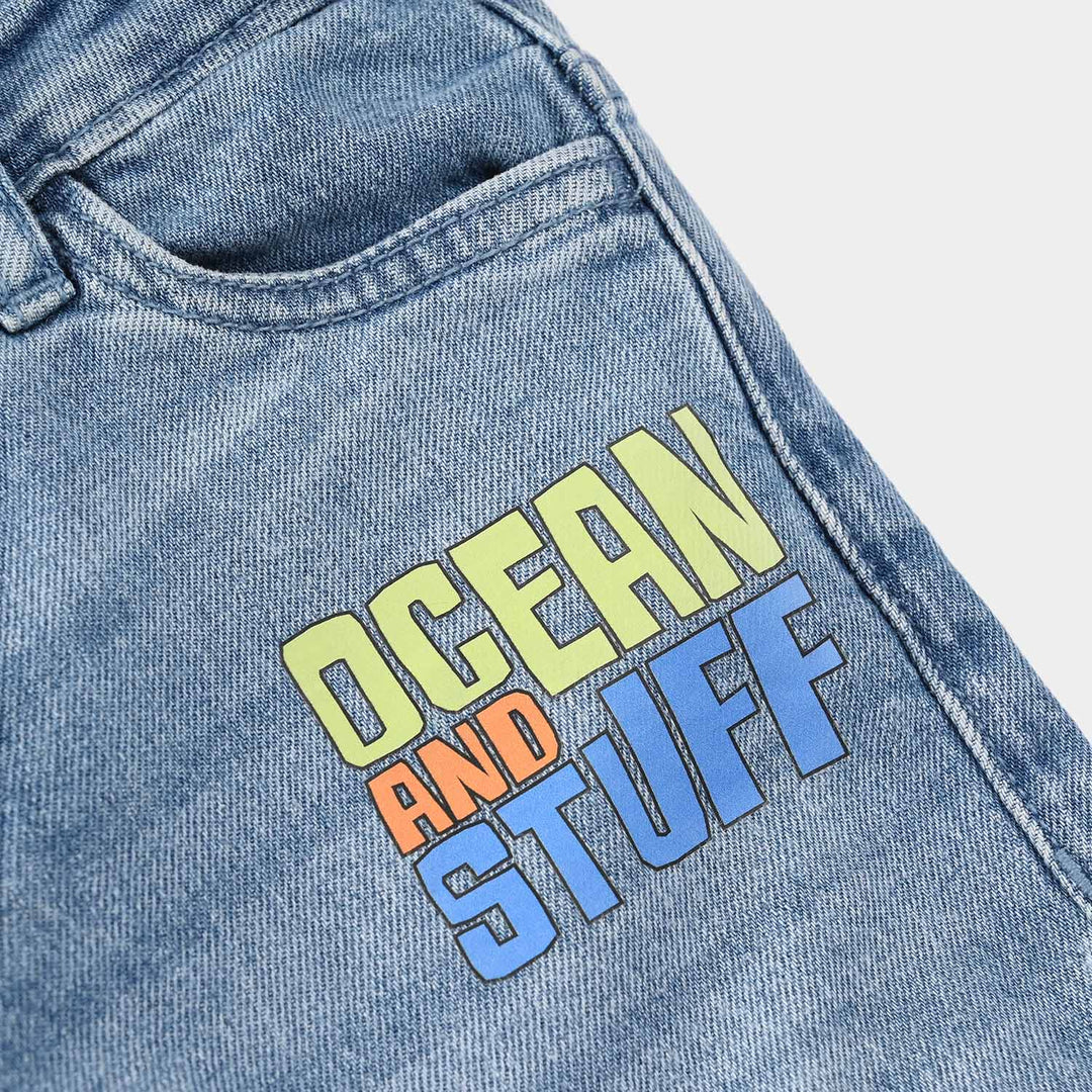 Boys Denim Stretch Pants (OCEAN & STUFF) - Light Blue
