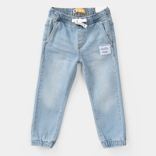 Boys Denim Stretch Pant (Self Power) – Light Blue