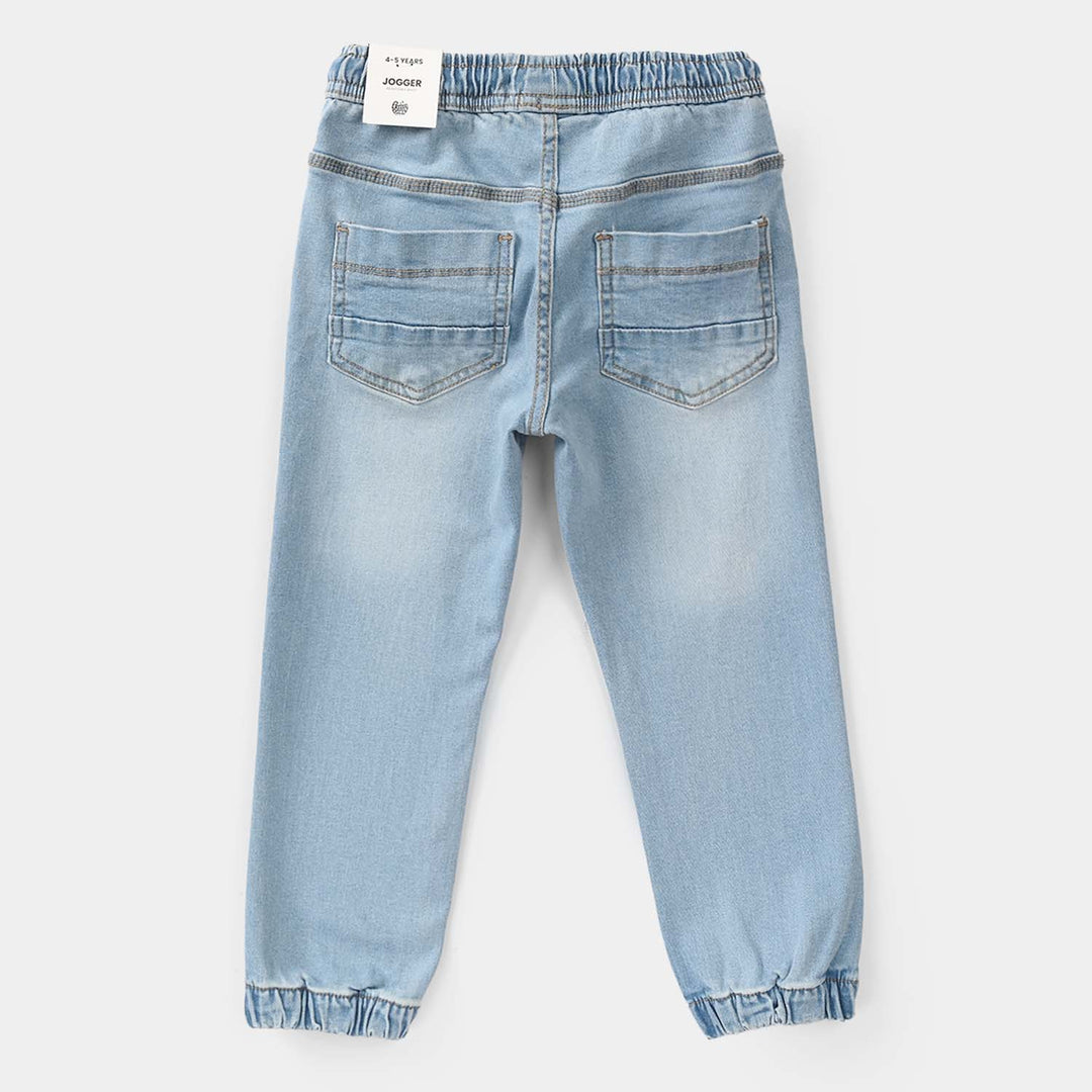 Boys Denim Stretch Pant (Self Power) – Light Blue