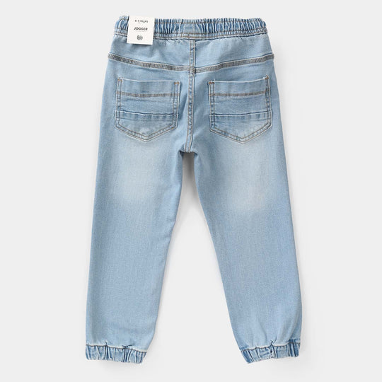 Boys Denim Stretch Pant (Self Power) – Light Blue