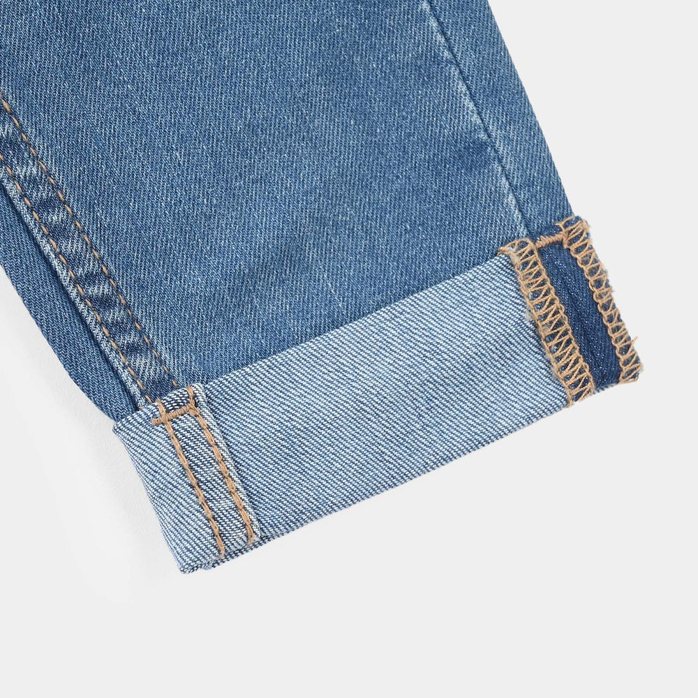 Boys Denim Stretch Pants (FOLDED) - Mid Blue