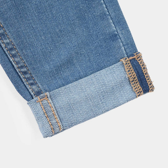 Boys Denim Stretch Pants (FOLDED) - Mid Blue