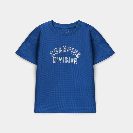 Infant Boys Poly Jersey Knitted Suit (CHAMPION) - Navy