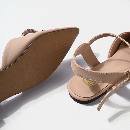 Girls Sling Back MS-01-BEIGE