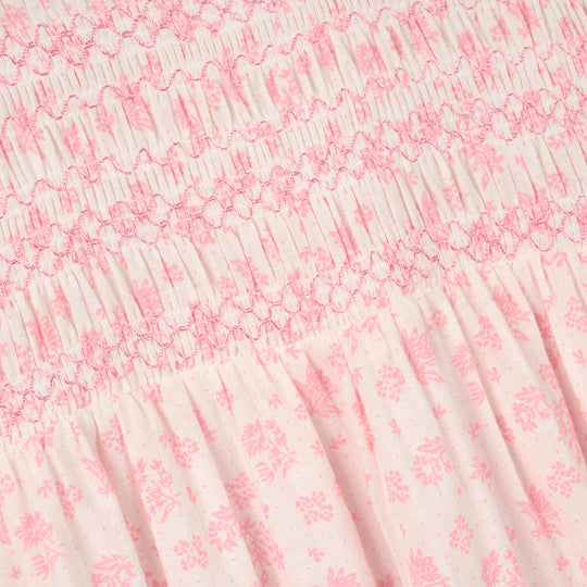 Girls Cotton Casual Frock (Smoking) - Pink