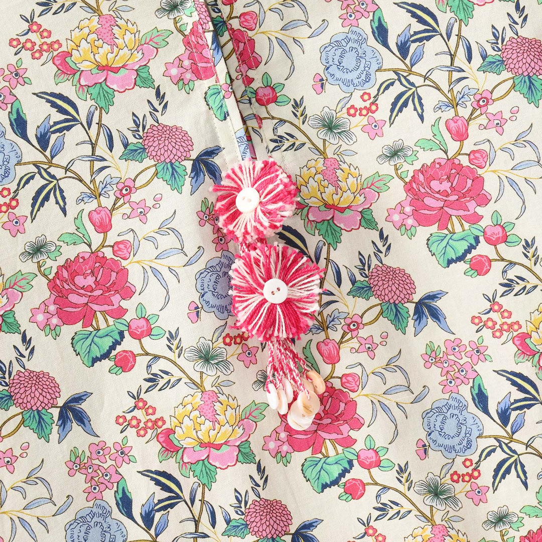 Girls Cotton Printed 2Pcs Floral - Multi