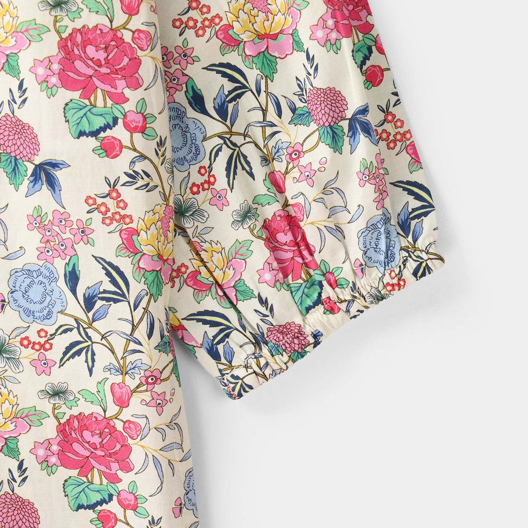Girls Cotton Printed 2Pcs Floral - Multi