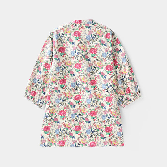 Girls Cotton Printed 2Pcs Floral - Multi