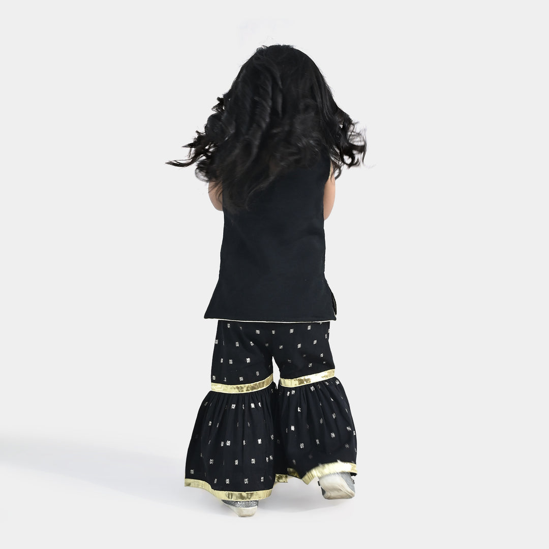 Infant Girls Jacquard 2-Piece Set - Black