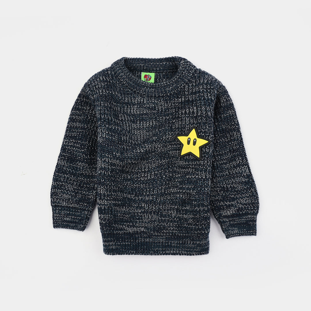 Infant Boys Acrylic sweater - Star-NAVY