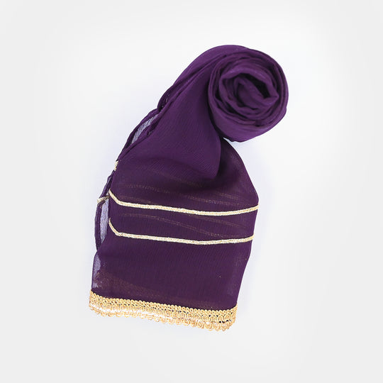 Girls Chiffon 3Pcs Sona Rani - Purple
