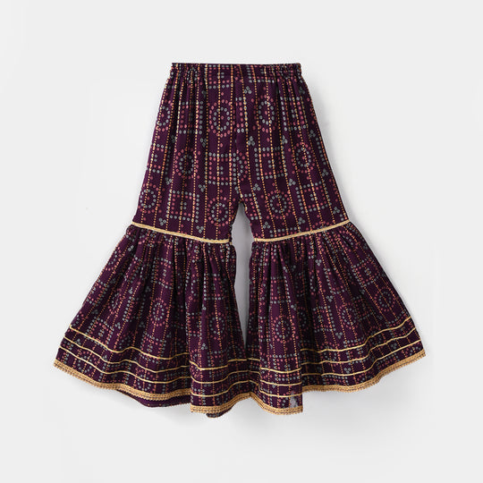 Girls Chiffon 3Pcs Sona Rani - Purple