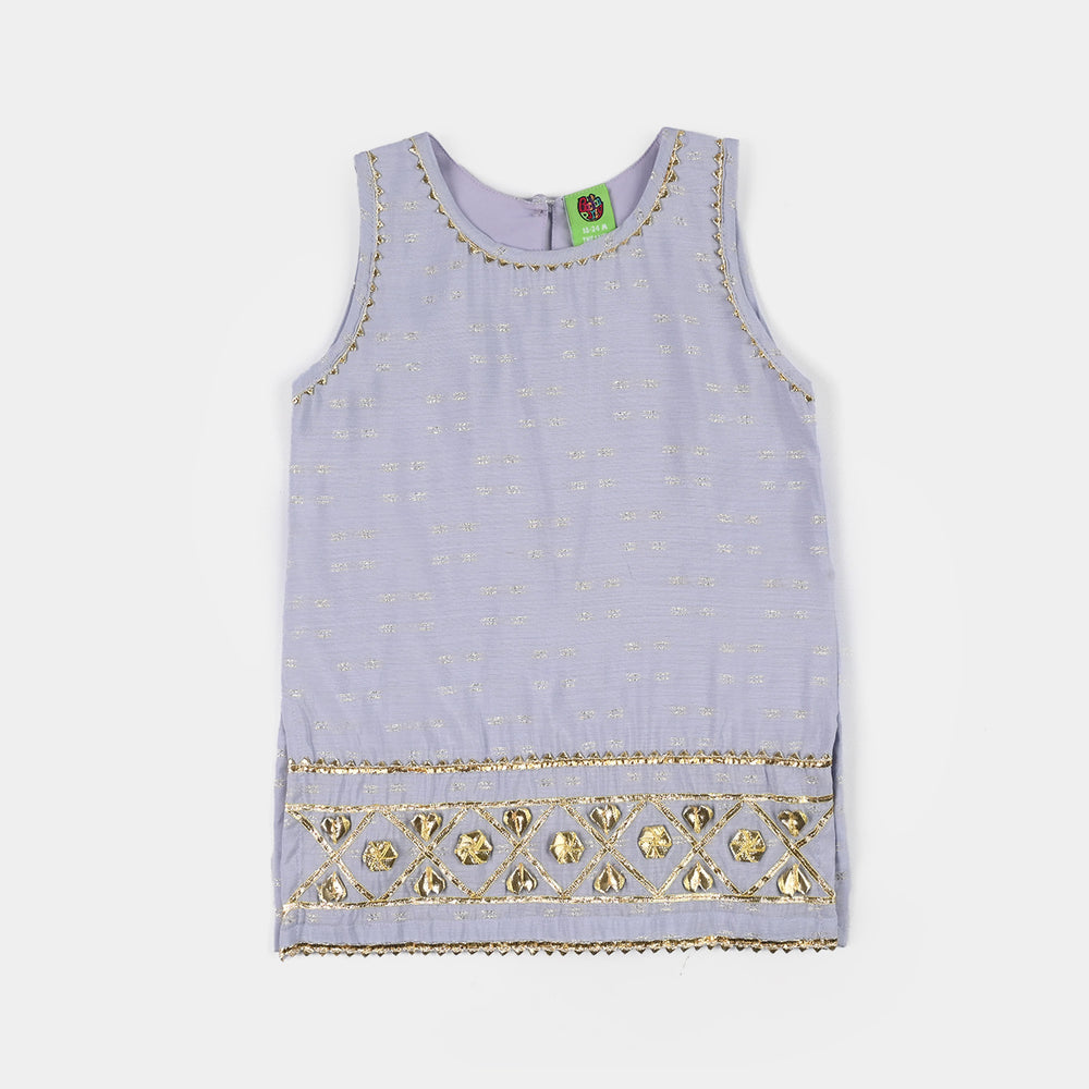 Infant Girls Jacquard 2-Pc Set (Gota Rani) - Lilac