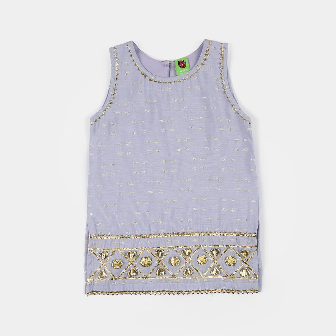 Infant Girls Jacquard 2-Pc Set (Gota Rani) - Lilac