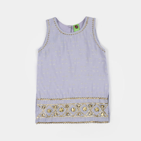Infant Girls Jacquard 2-Pc Set (Gota Rani) - Lilac