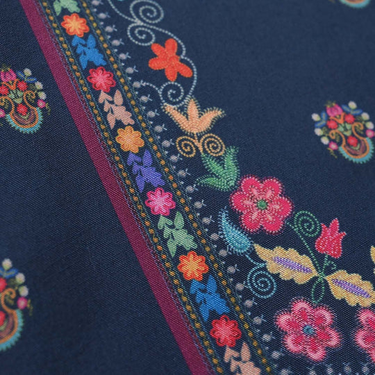 Infant Girls Poly Twill Printed 2Pcs - Blue