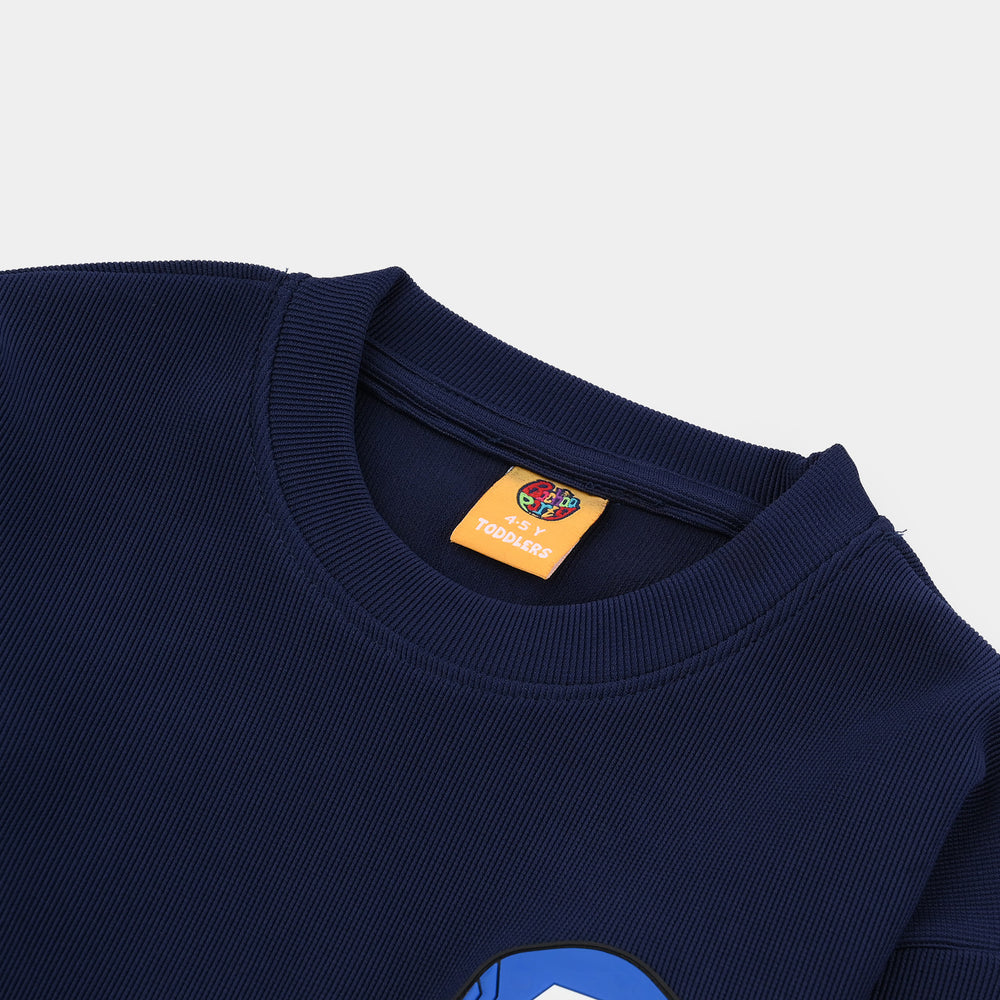 Boys Jacquard Sweatshirt - Blue