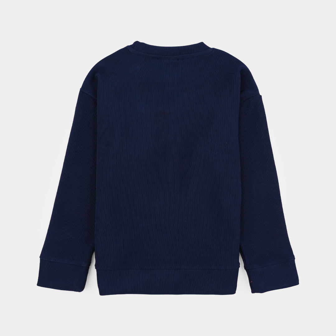 Boys Jacquard Sweatshirt - Blue