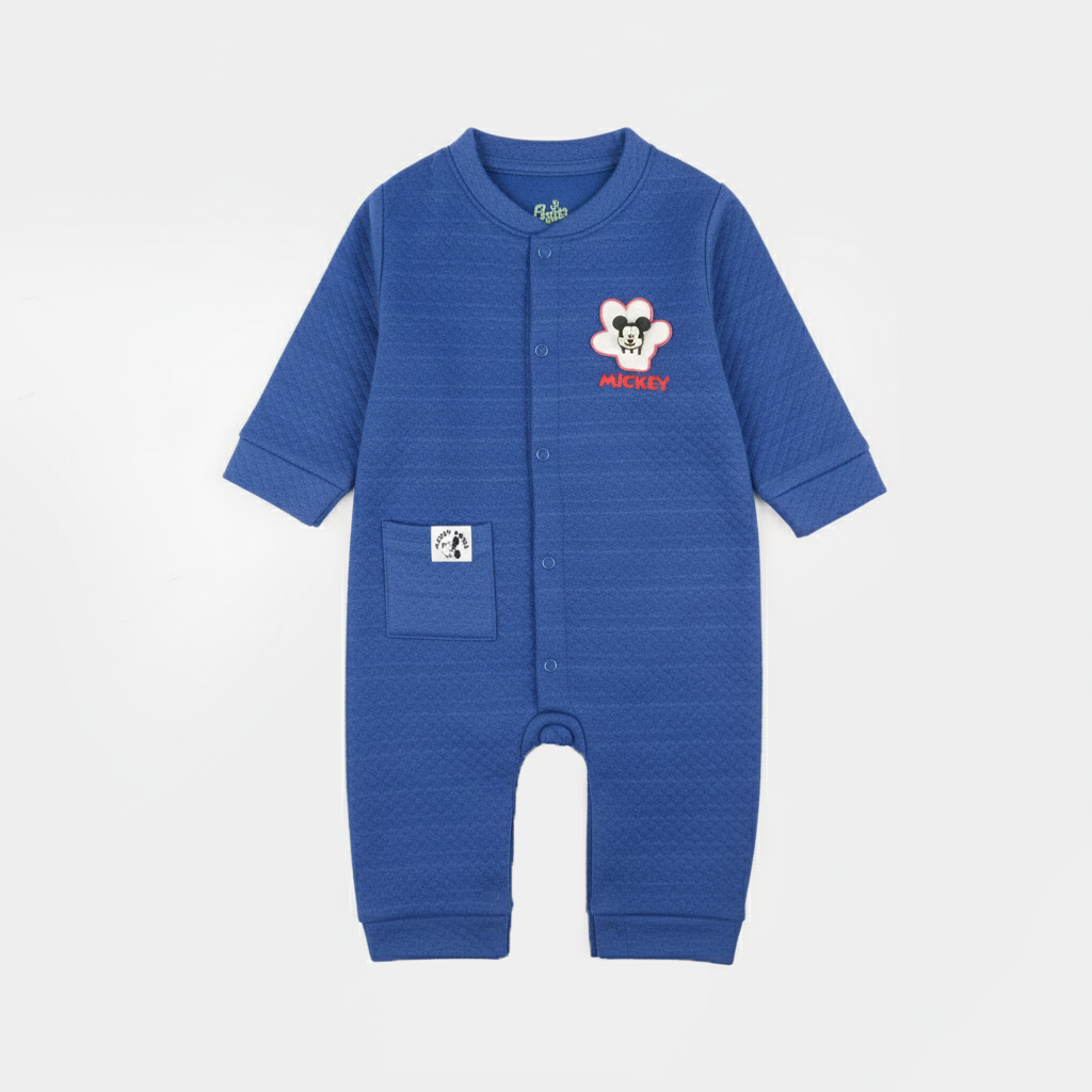 Infant Boys Quilted Romper Character - BLUE